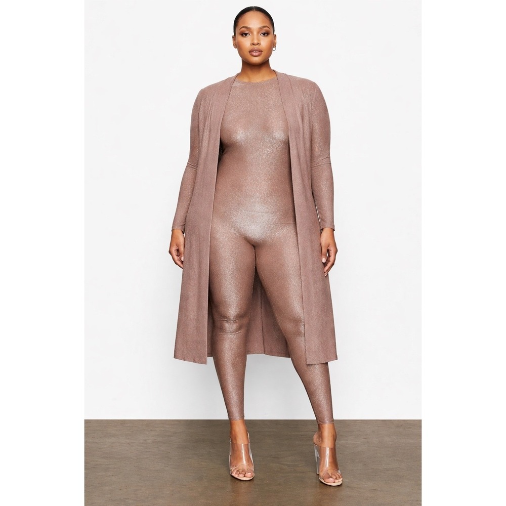 SKIMS Shimmer‎ Catsuit Jumpsuit Umber 3X
